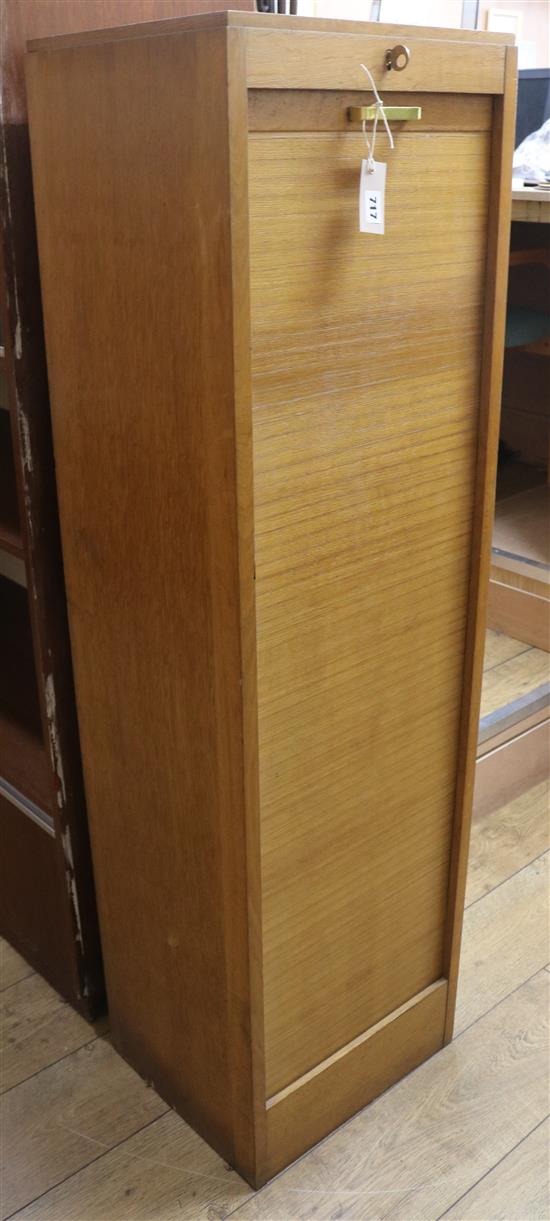 A tambour shutter filing cabinet W.41cm